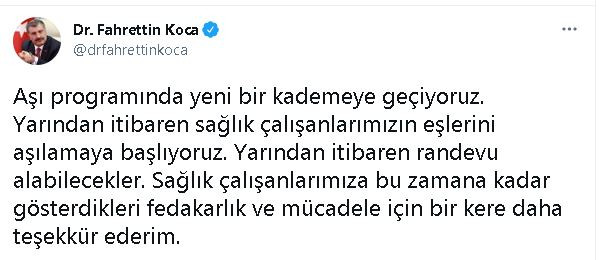 Bakan Koca müjdeyi verdi. Pazartesi başlıyor - Resim : 1