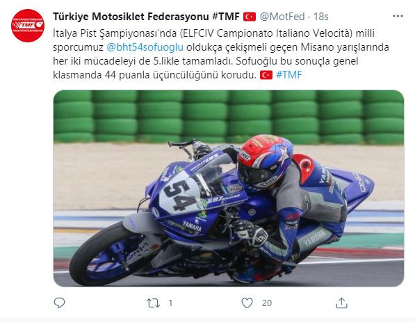 Milli motosikletçi Bahattin Sofuoğlu, İtalya'da 5. oldu - Resim : 1