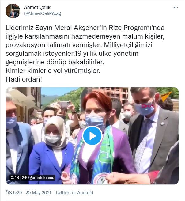 Meral Akşener'e yapılan saldırı girişimine İYİ Partili Ahmet Çelik'ten sert tepki - Resim : 1
