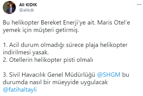 Otele helikopterle müşteri servisi - Resim : 1