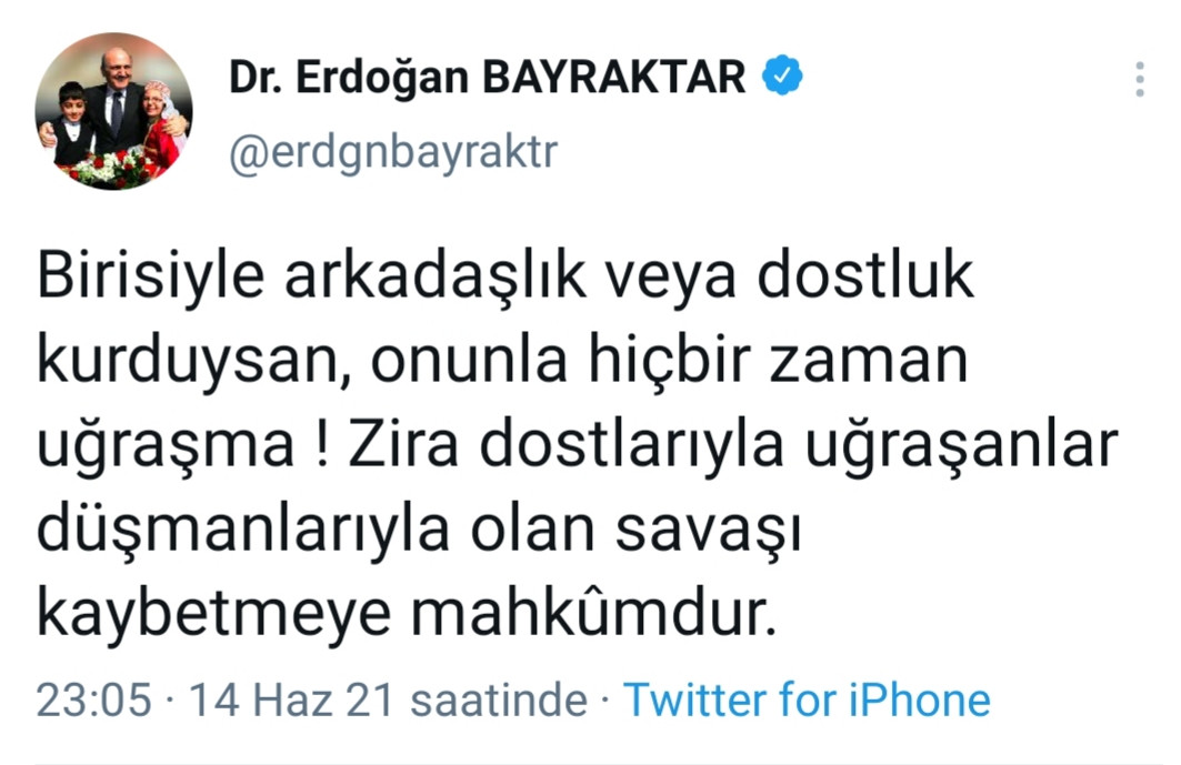 Çevre ve Şehircilik eski Bakanı Erdoğan Bayraktar'dan olay gönderme - Resim : 1