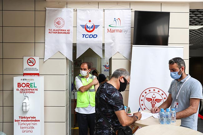 Marmaray İstasyonu'nda aşı uygulanmasına başlandı - Resim : 6