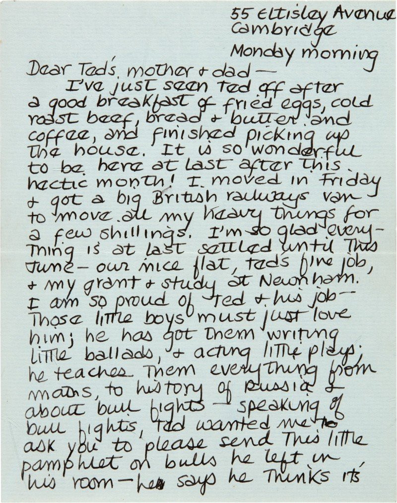 Sylvia Plath’in kocasına yazdığı aşk mektupları satışa çıktı - Resim : 1