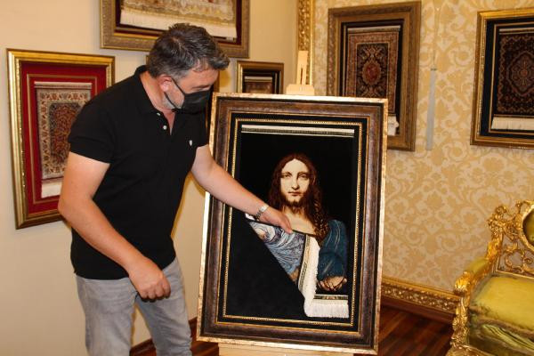 Da Vinci'nin tablosu ipek halıya işlendi - Resim : 5