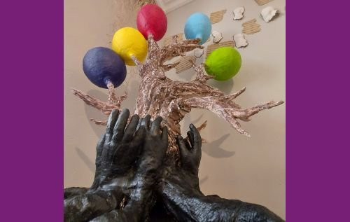 Pandemide geri dönüşüm malzemeleriyle yaptığı üretimlerden sergi düzenledi - Resim : 1