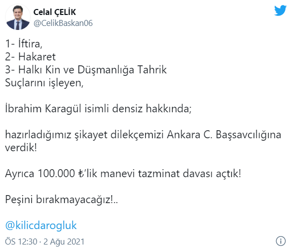 Kılıçdaroğlu'ndan İbrahim Karagül'e tazminat davası - Resim : 1