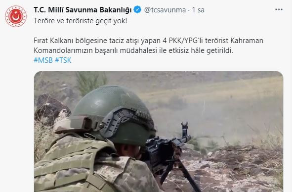 Taciz ateşi açan 4 terörist etkisiz hale getirildi - Resim : 1