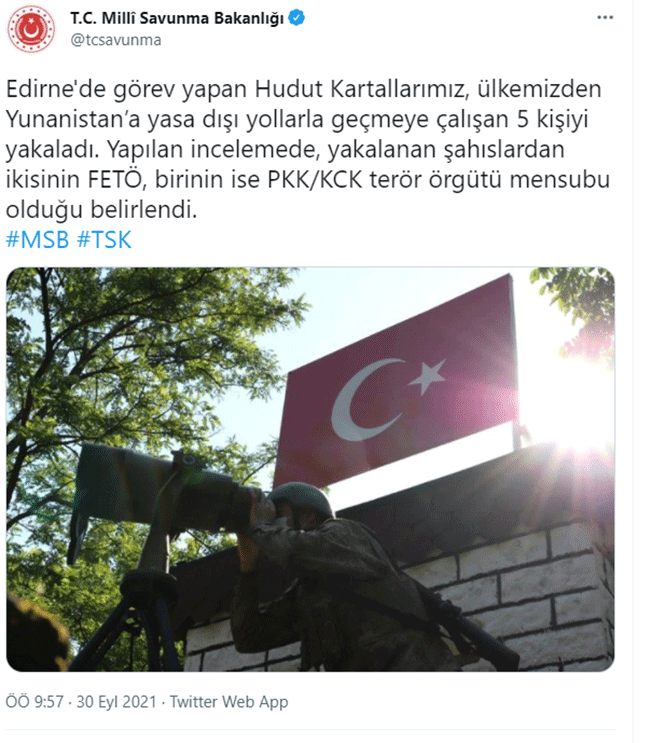 Sınırda 5 kişi yakalandı - Resim : 1