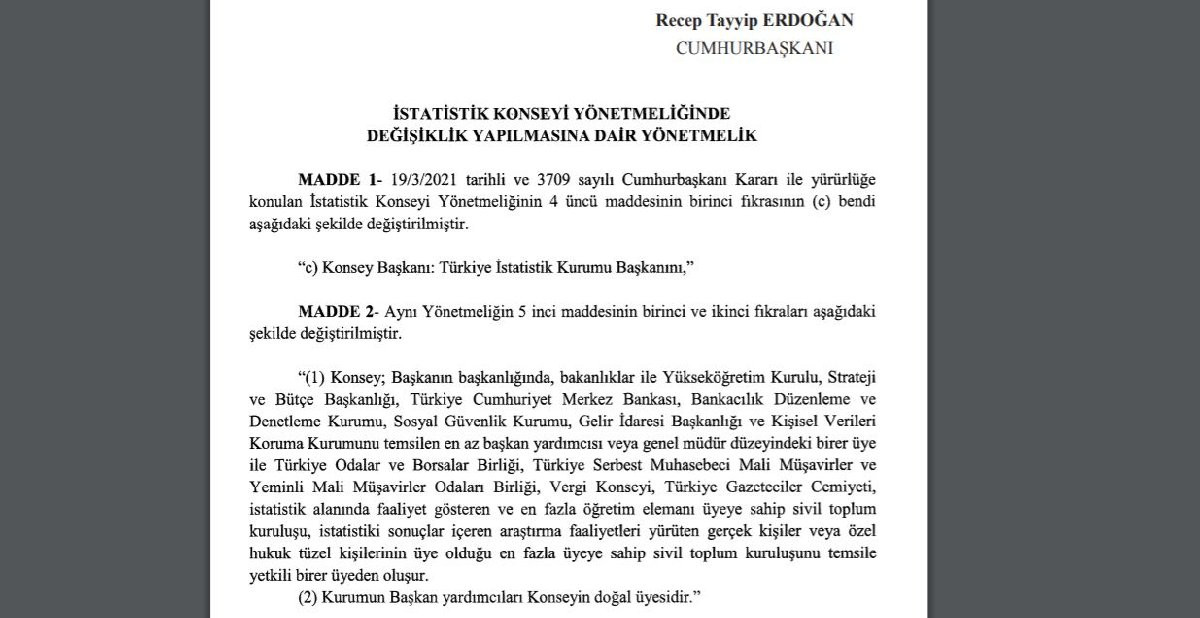 TÜİK'in yapısı yine değişti - Resim : 1