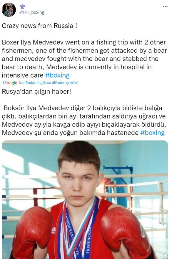 Şampiyon boksör arkadaşını kurtarmak için ayıyla boğuştu - Resim : 1