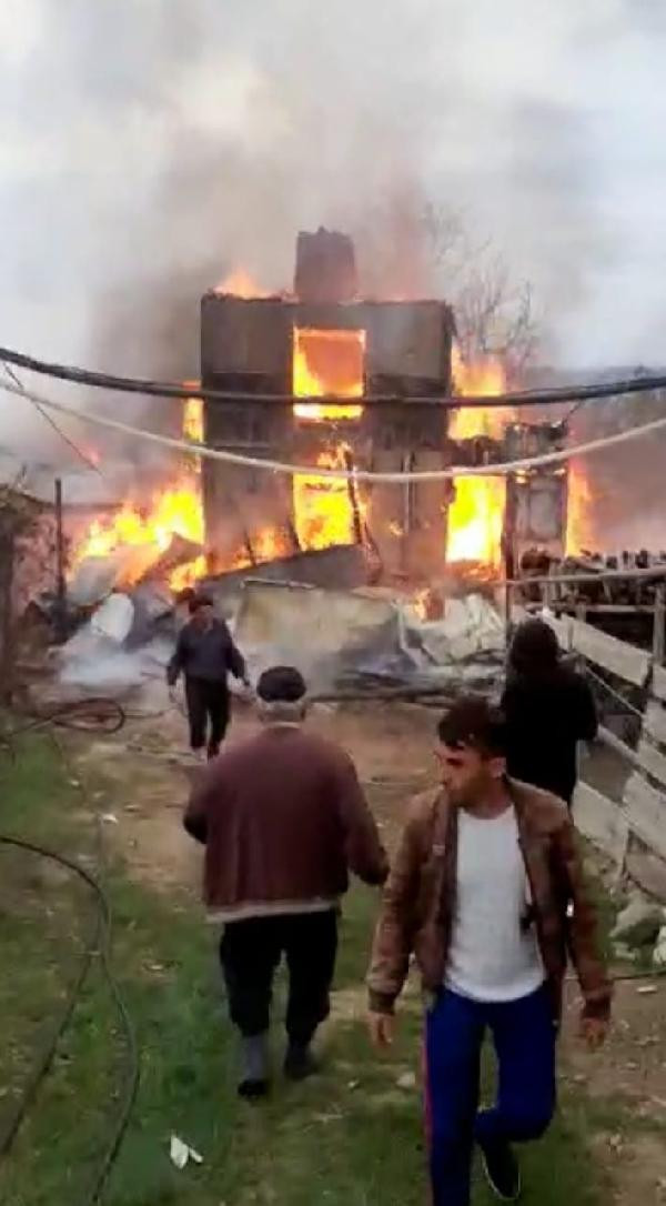 Ahşap evler cayır cayır yandı - Resim : 1