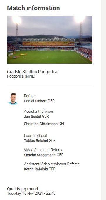 Karadağ - Türkiye maçının hakemi belli oldu - Resim : 1