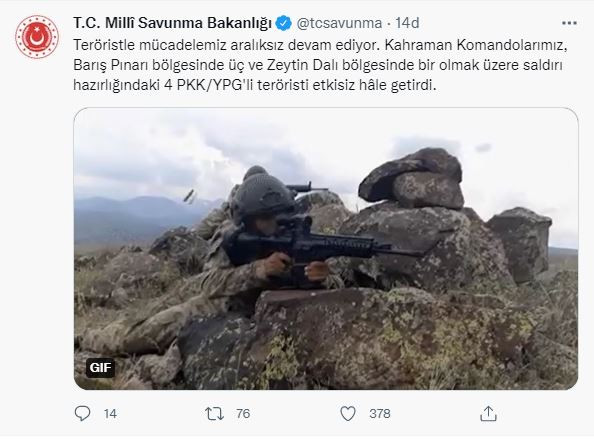 4 terörist etkisiz hale getirildi! MSB duyurdu... - Resim : 1