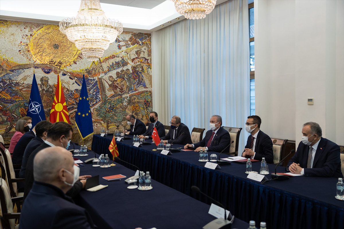 Şentop, Kuzey Makedonya Cumhurbaşkanı Pendarovski ile görüştü - Resim : 2