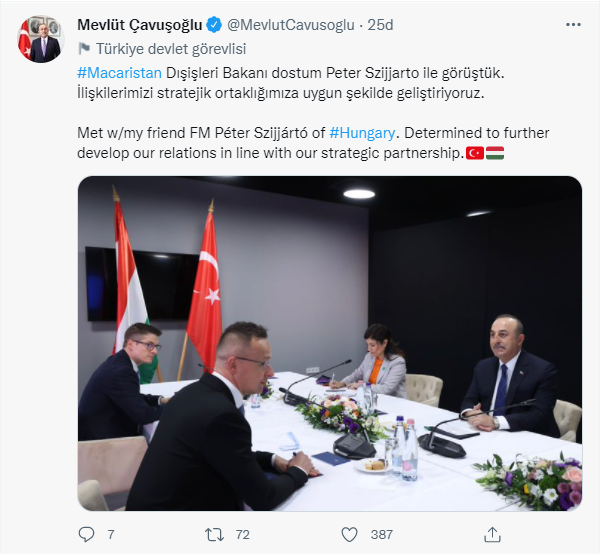 Çavuşoğlu, Macar mevkidaşıyla görüştü - Resim : 1