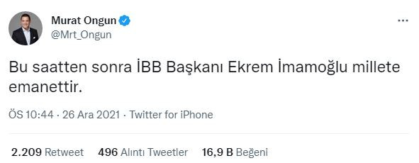 İBB Sözcüsü Murat Ongun'dan açıklama - Resim : 1