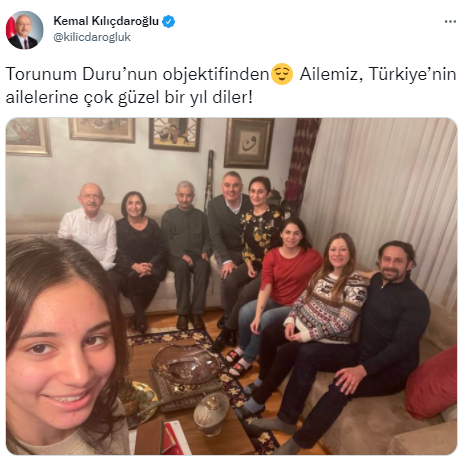 Kılıçdaroğlu'ndan aile fotoğraflı yeni yıl mesajı - Resim : 1