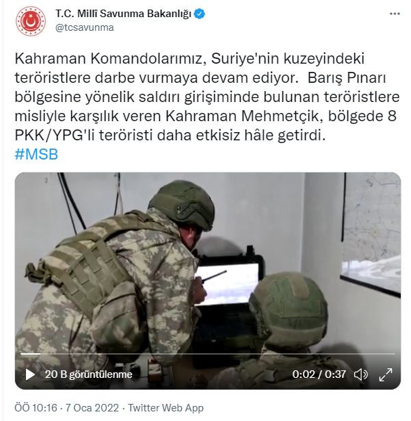 8 PKK/YPG'li terörist etkisiz hale getirildi - Resim : 1