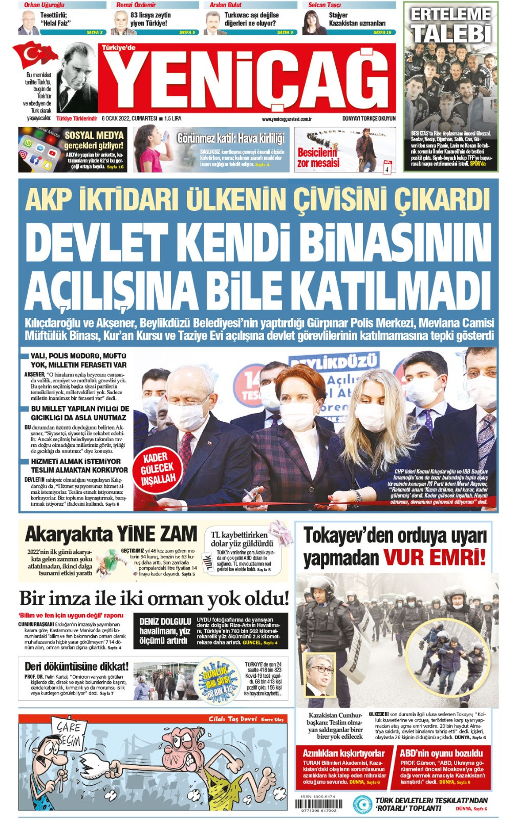 Yeniçağ Gazetesi tarihe not düşecek ibretlik bir haberle çıktı - Resim : 1