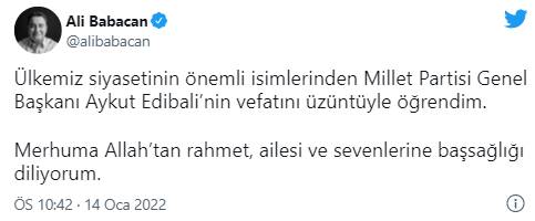 Millet Partisi Genel Başkanı Aykut Edibali vefat etti - Resim : 1