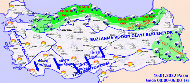 Meteoroloji, 19 kenti sarı ve turuncu kodla uyardı - Resim : 1