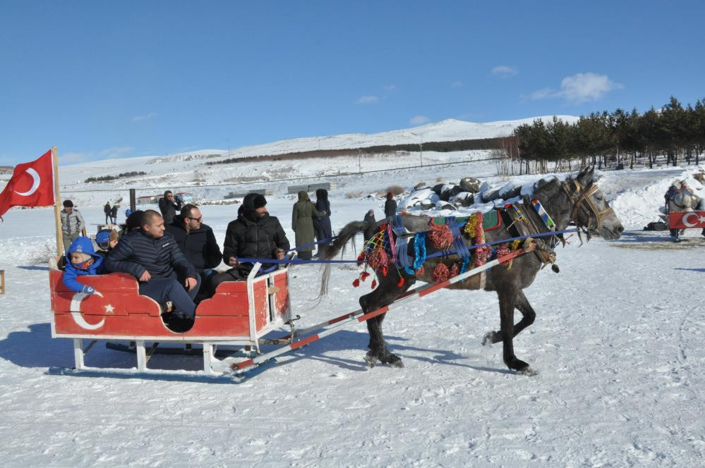 Çıldır Gölü'nde atlı kızak keyfi - Resim : 7