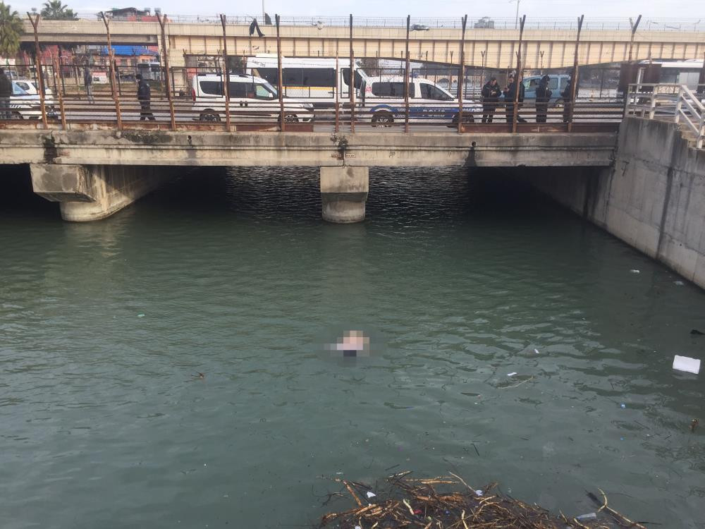 Nehirdeki ceset vinçle çıkartıldı - Resim : 1