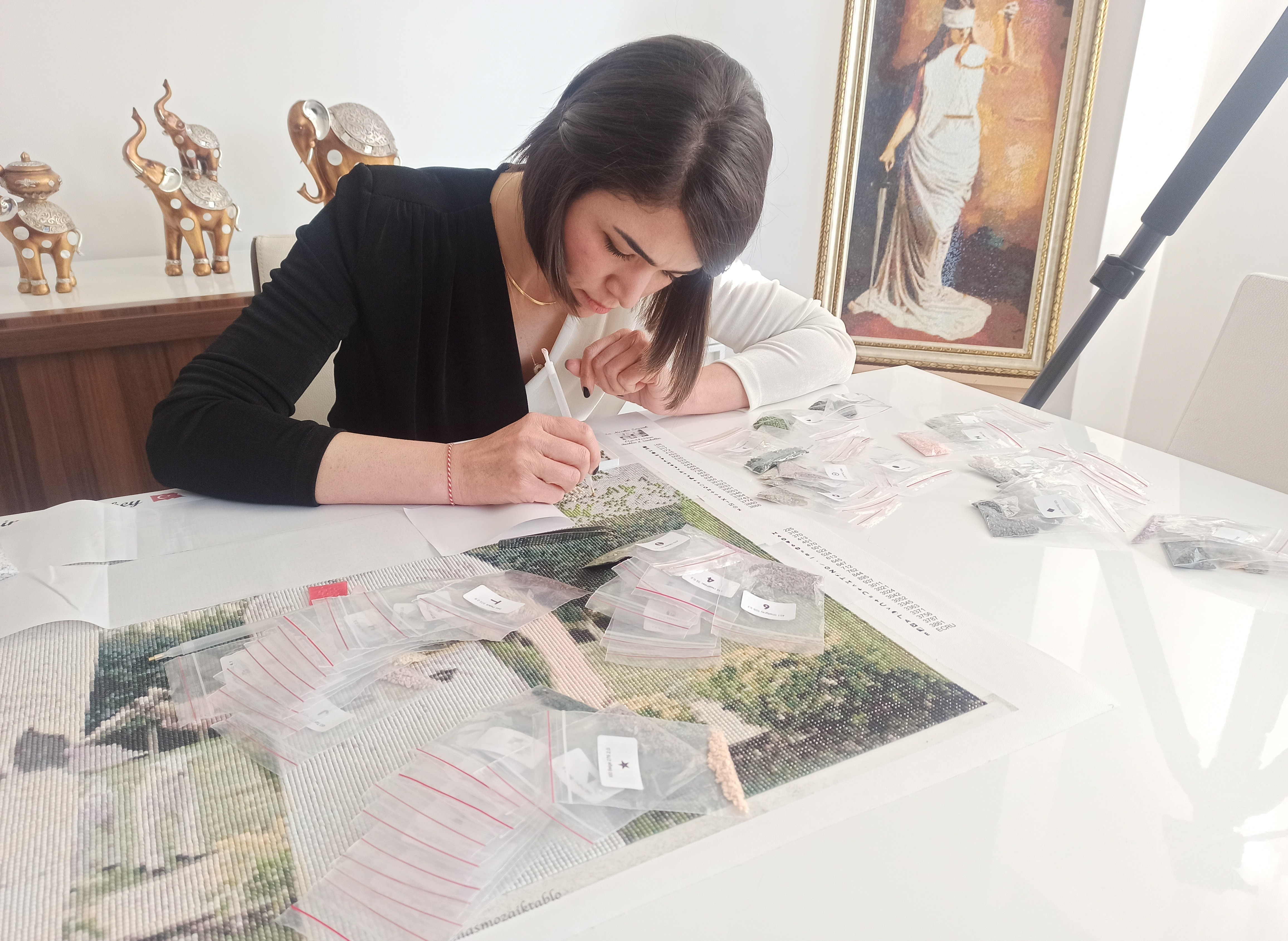 Kristal taşlardan tablo yaptı! - Resim : 2