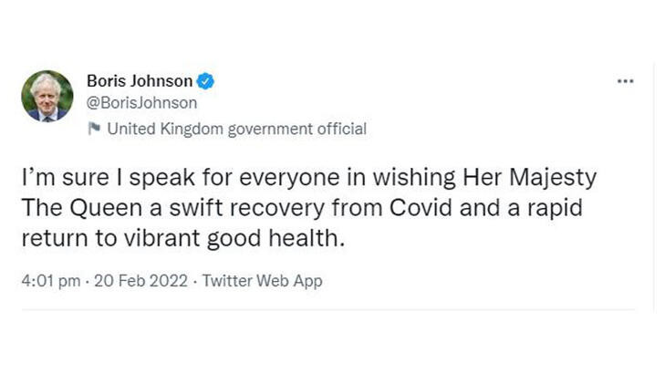 Johnson’dan Kraliçe’ye geçmiş olsun mesajı - Resim : 1