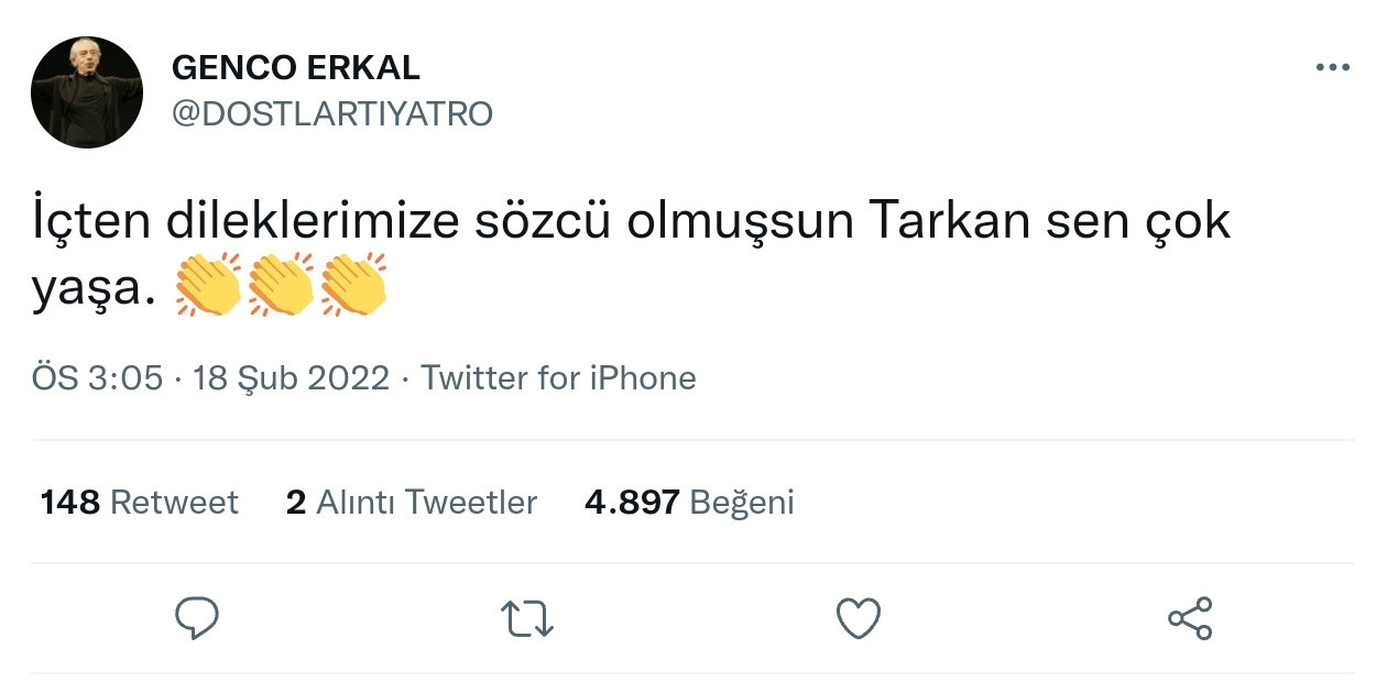 Genco Erkal'da Tarkan için yorum yaptı - Resim : 1