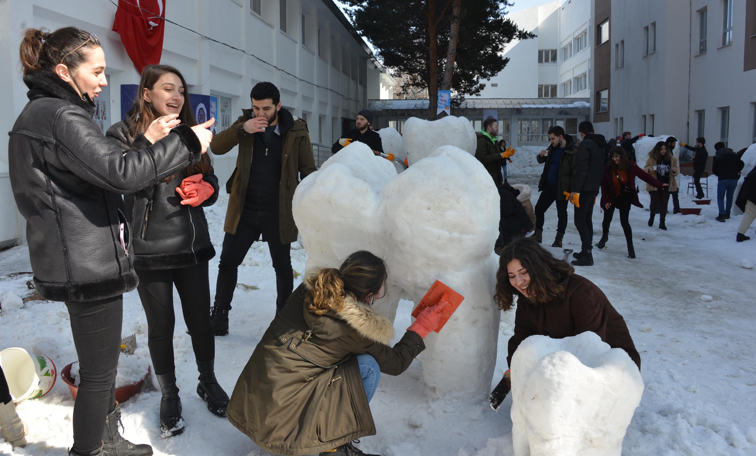 Erzurum'da 'kardan diş festivali' düzenlendi - Resim : 3
