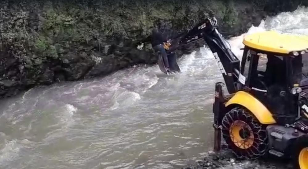 Kediyi ölümden kepçe darbesi kurtardı - Resim : 2