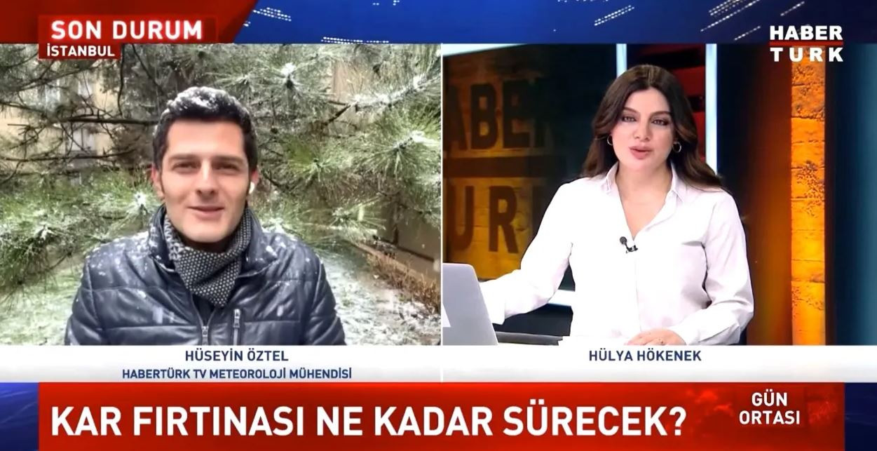 Habertürk canlı yayınında spiker ve muhabir birbirine iltifat yağdırdı - Resim : 1