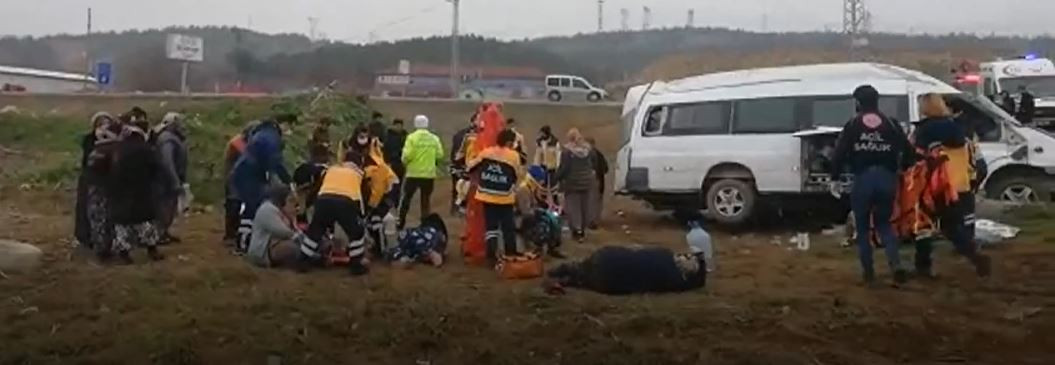 Tarla yaralı tarım işçileriyle doldu - Resim : 1