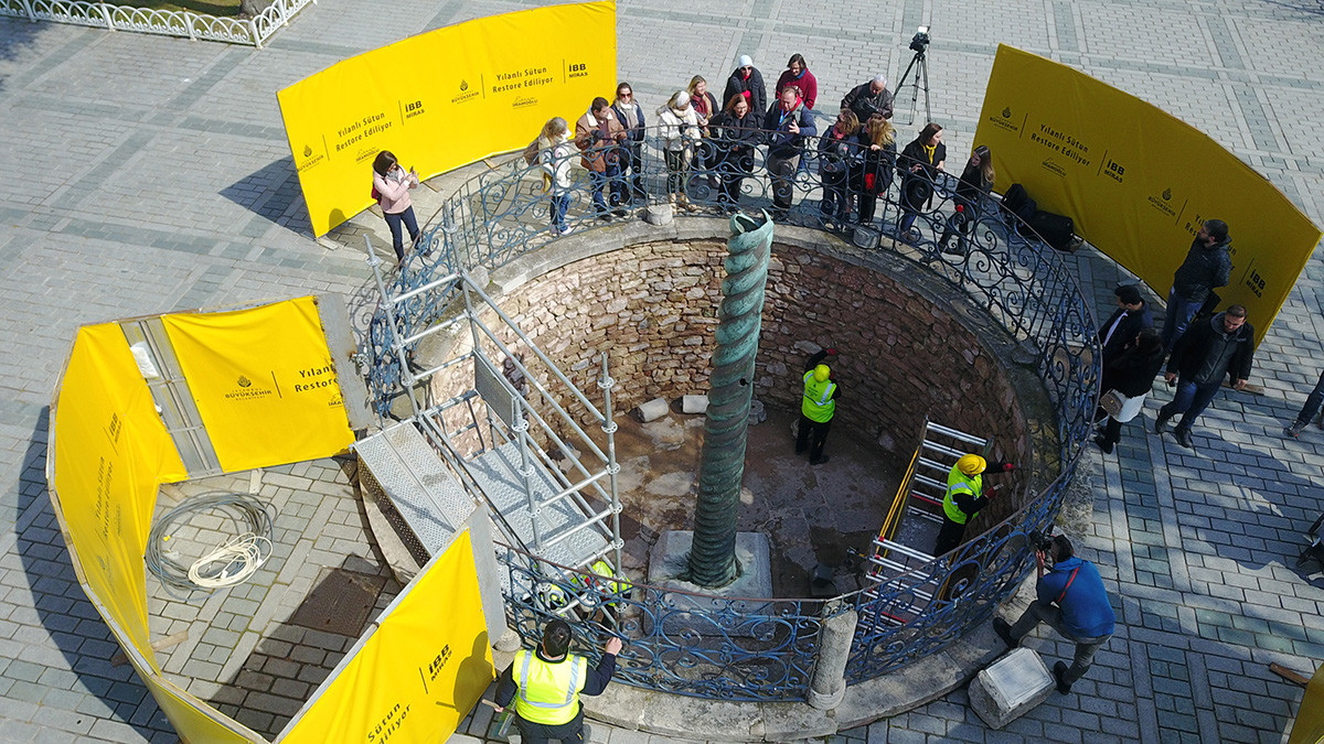 2 bin 500 yıllık yılanlı sütun restore ediliyor! İstanbul'daki en önemli tunç eser… - Resim : 2