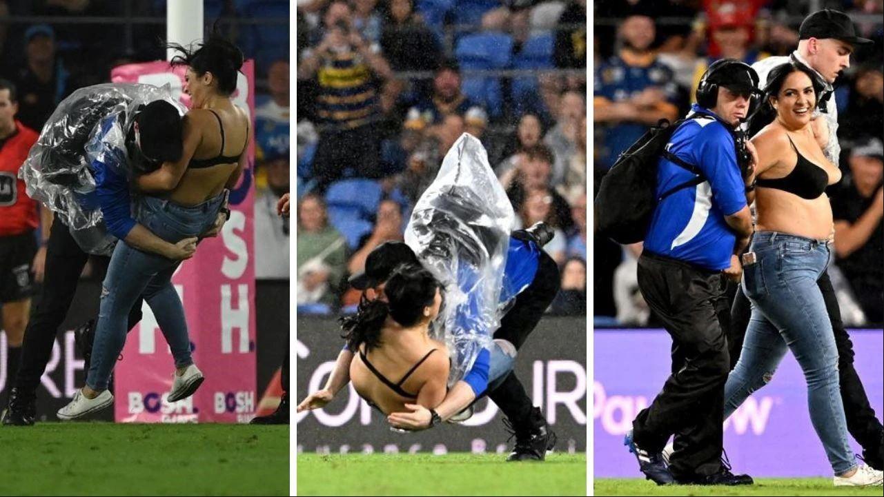 Sahaya yarı çıplak giren kadına güvenliğin müdahalesi tepki topladı - Resim : 2