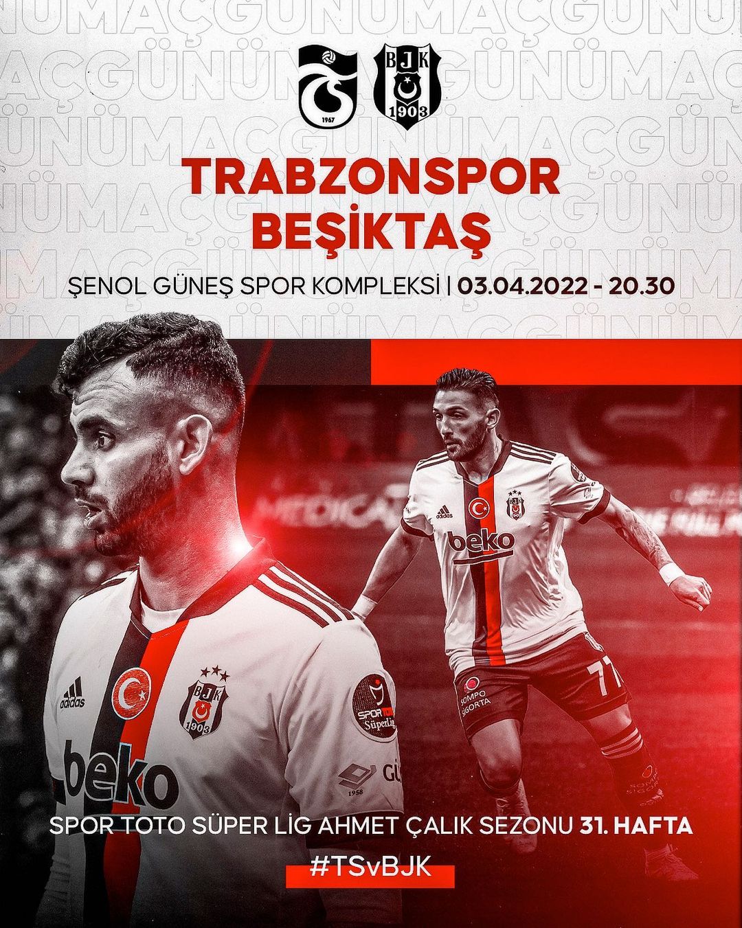 Trabzonspor Beşiktaş canlı izle TS BJK şifresiz Bein Sports canlı maç izle