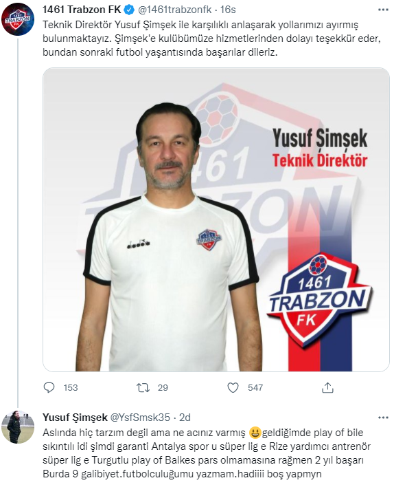 Yusuf Şimşek'ten 1461 Trabzon'a olay yanıt: Boş yapmayın - Resim : 1