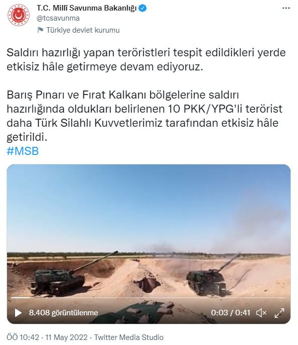 MSB duyurdu! 10 PKK/YPG'li terörist, etkisiz hale getirildi... - Resim : 1
