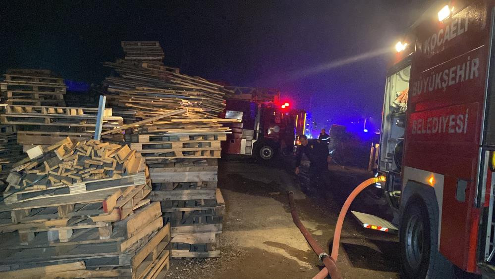 Palet deposu alevlere teslim - Resim : 6