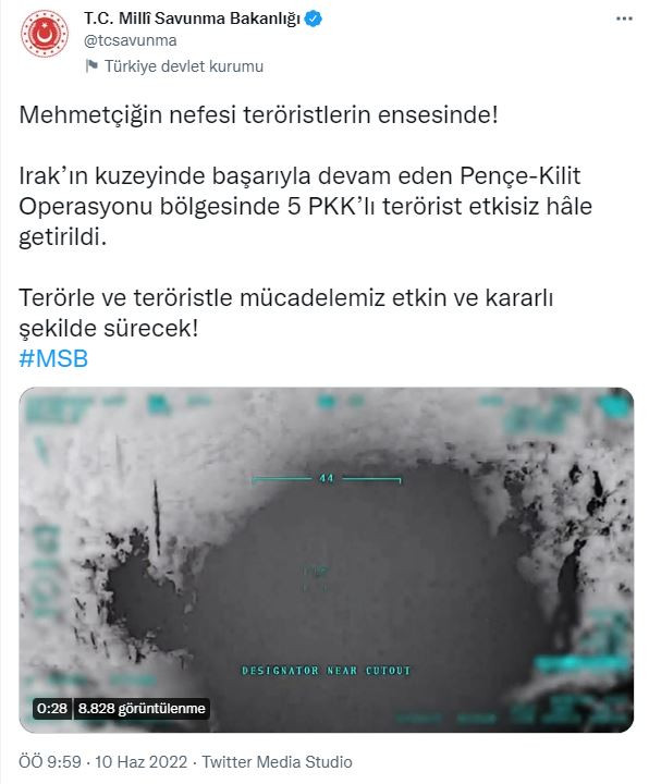 MSB duyurdu: 5 terörist etkisiz hale getirildi - Resim : 1