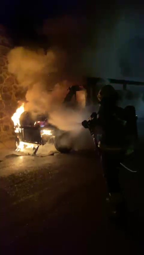 Arı kovanı yüklü kamyonet alev alev yandı, arılar son anda kurtarıldı - Resim : 6