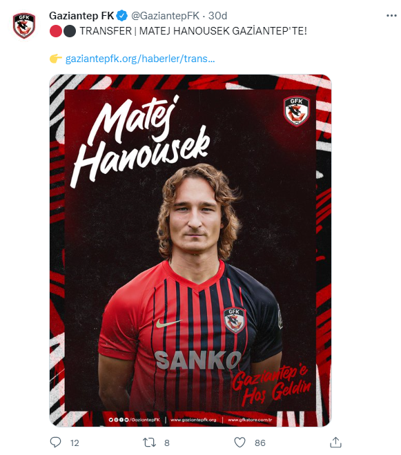 Gaziantep'ten transfer hamlesi. Çekyalı sol bek kiralandı - Resim : 1