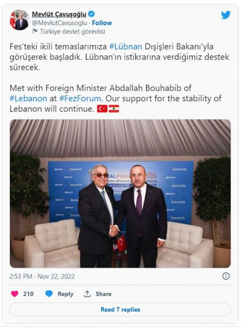 Dışişleri Bakanı Çavuşoğlu, Fas'ta Lübnanlı mevkidaşı Buhabib ile görüştü - Resim : 2