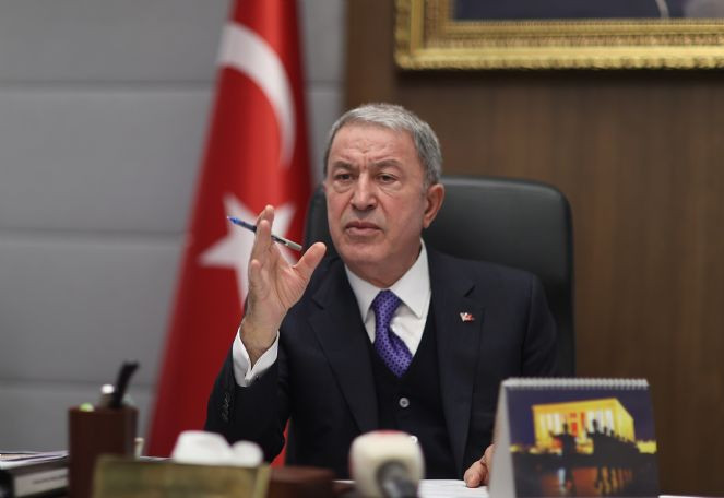 Bakan Akar, TSK komuta kademesi ve birlik komutanlarıyla videokonferansla görüştü - Resim : 2