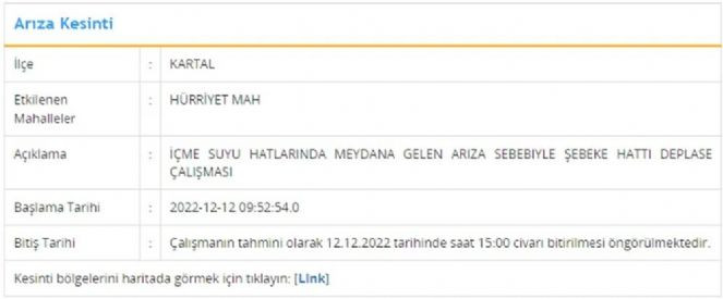 İstanbul'da yaşayanlar dikkat! 5 ilçede su kesintisi - Resim : 1