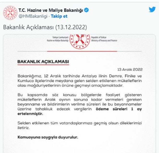 Antalya'da vergi beyanname ve ödemeleri bir ay ertelendi - Resim : 2