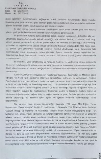 Ne karar aldırırlarsa aldırsınlar Türküz Doğruyuz Çalışkanız... Danıştay Üst Kurulu da Andımızın okutulmasını reddetti - Resim : 2