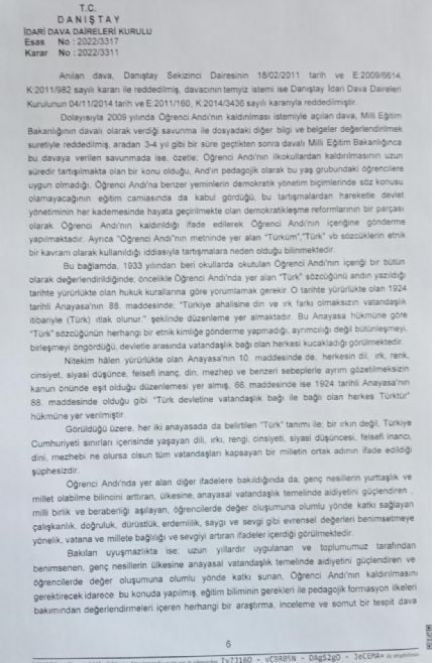 Ne karar aldırırlarsa aldırsınlar Türküz Doğruyuz Çalışkanız... Danıştay Üst Kurulu da Andımızın okutulmasını reddetti - Resim : 6
