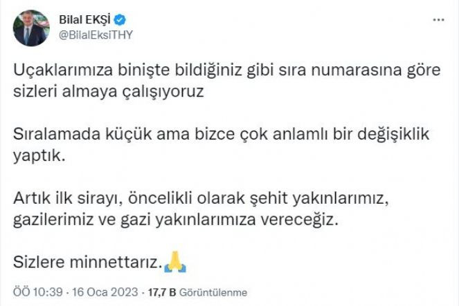 Gaziler ile şehit ve gazi yakınlarına biniş önceliği - Resim : 1